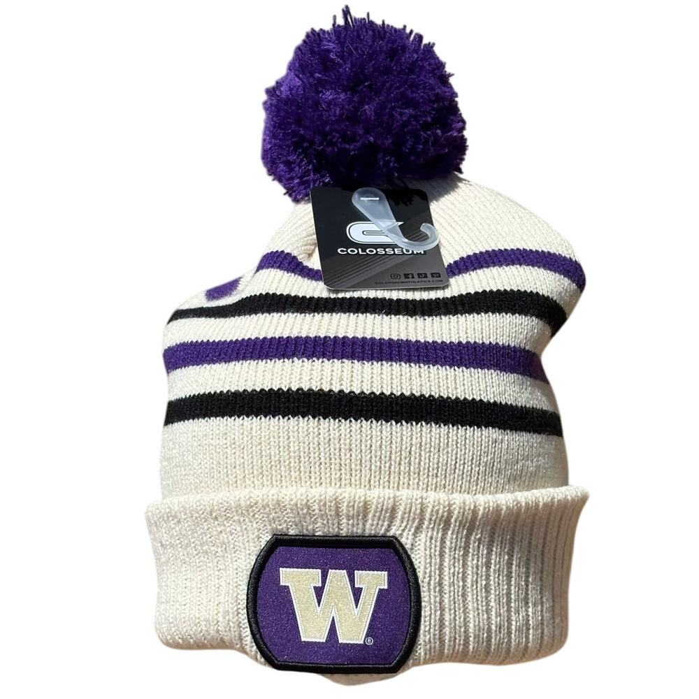 Purple Washington Huskies Men's Beanie